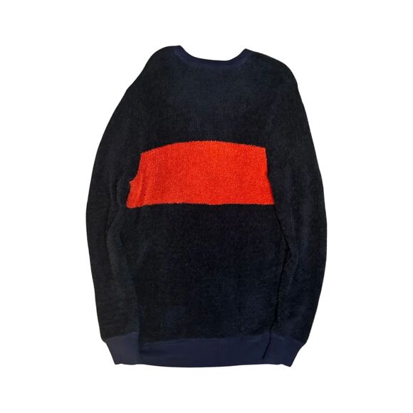 Brooks Brothers Merino Wool Navy Blue / Red Long Sleeve Crewneck Sweater - Picture 2 of 3